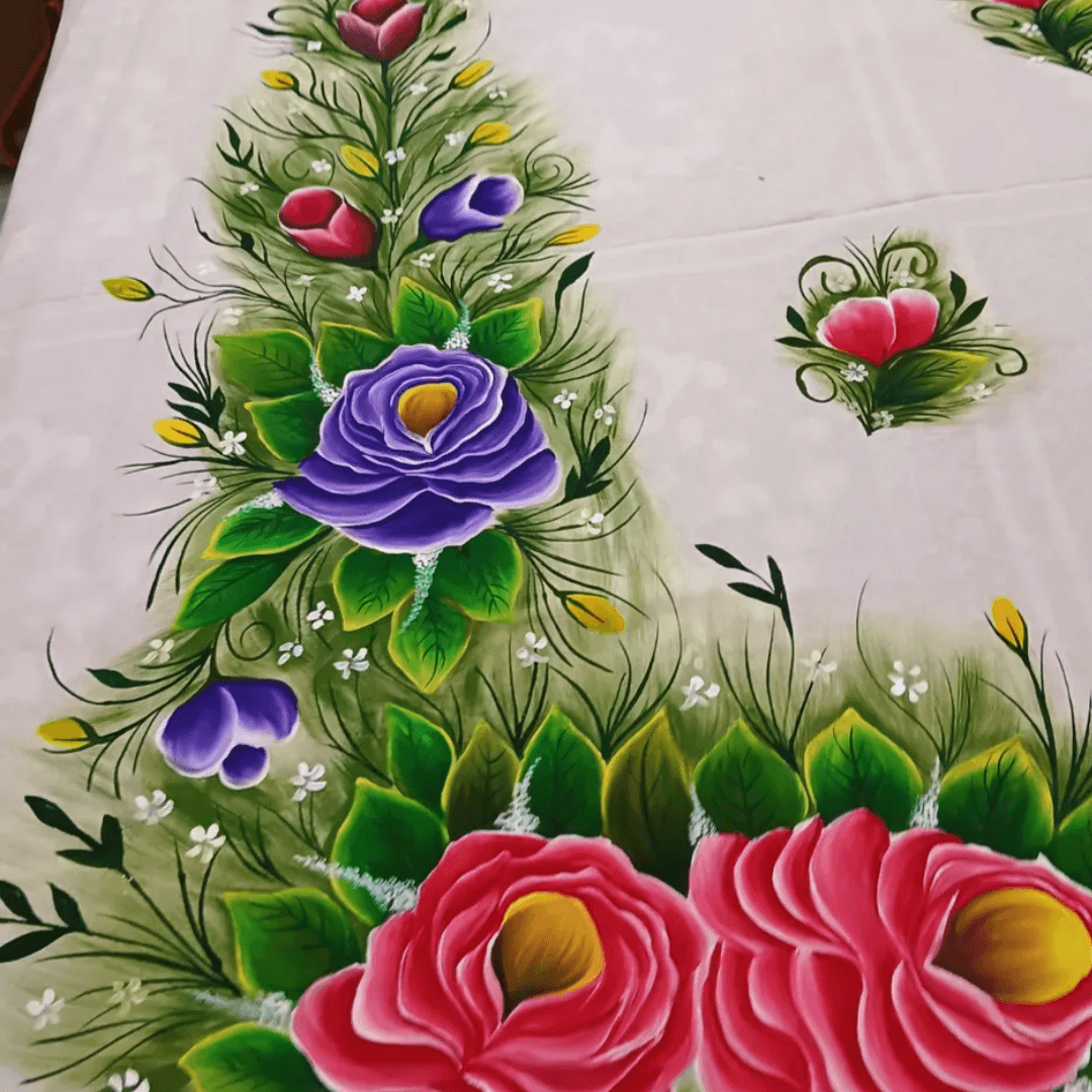 elegant handcrafted bedsheet – traditional art with modern comfort