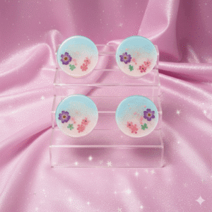 Floral Fantasy Resin Coasters – Set of 4 (Handmade Pastel Collection)