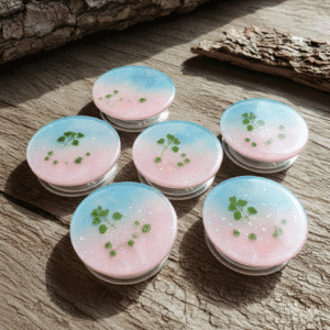 Pastel Dream Resin Coasters – Set of 6 (Handmade Floral Design)